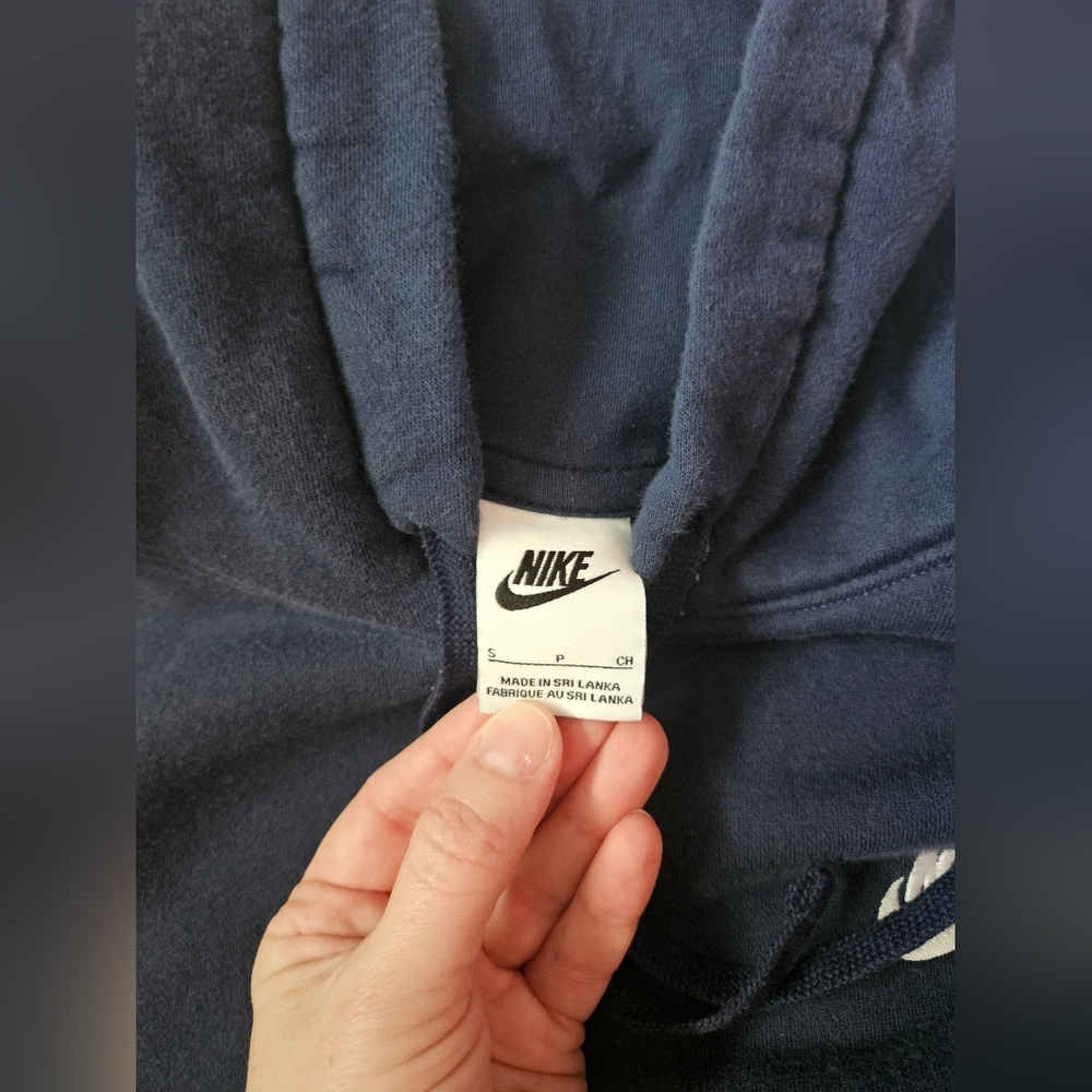 Nike Womens Hooded Sweatshirt Navy S - Picture 5 of 6